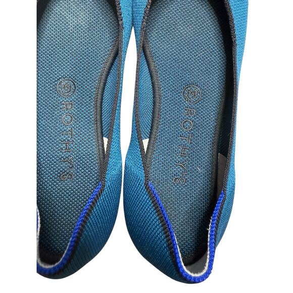 Rothy’s The Square Flat Pacific Blue Knit Shoes Size 10 Washable Eco Sustainable - Picture 4 of 8